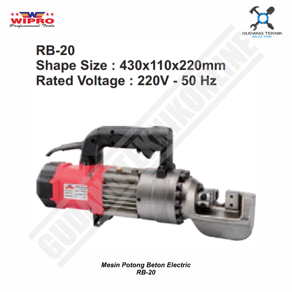 Mesin Potong Beton Electric WIPRO RB-20 / Rebar Cutter Beton Electric WIPRO RB20 -  RB 20 WIPRO