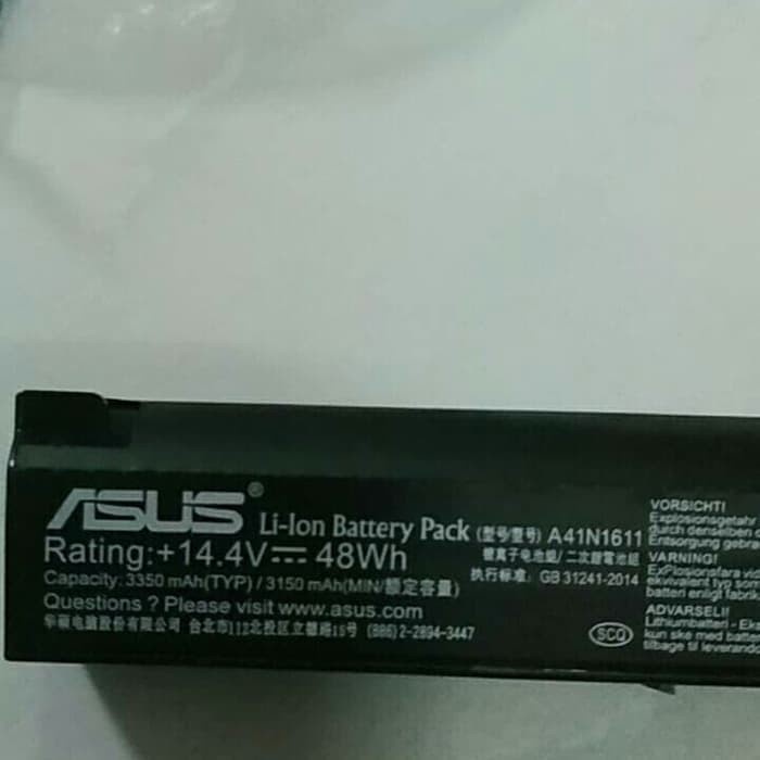 Baterai A41N1611 ASUS ROG GL553 GL553VW GL553VD GL553v