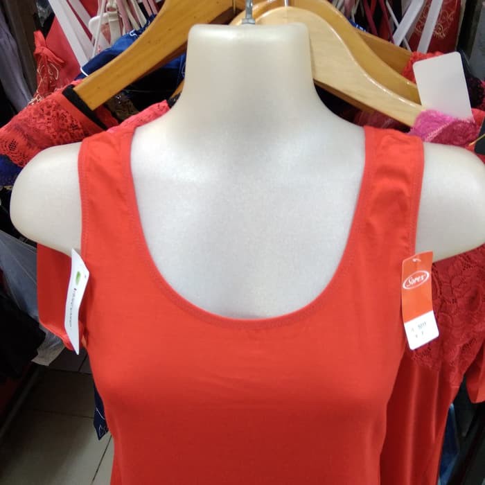 Tanktop Sorex 5011 Tengtop Wanita Berbahan Katun Bambu dengan Motif Polos