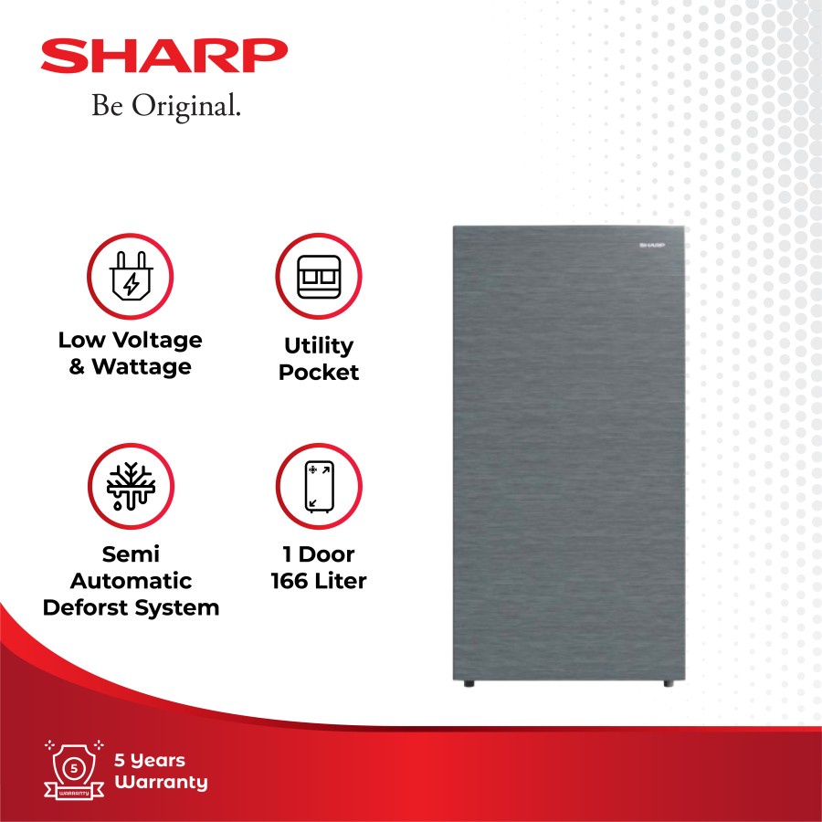 Sharp Lemari Es 1 pintu SJ-X185M-SG/SR