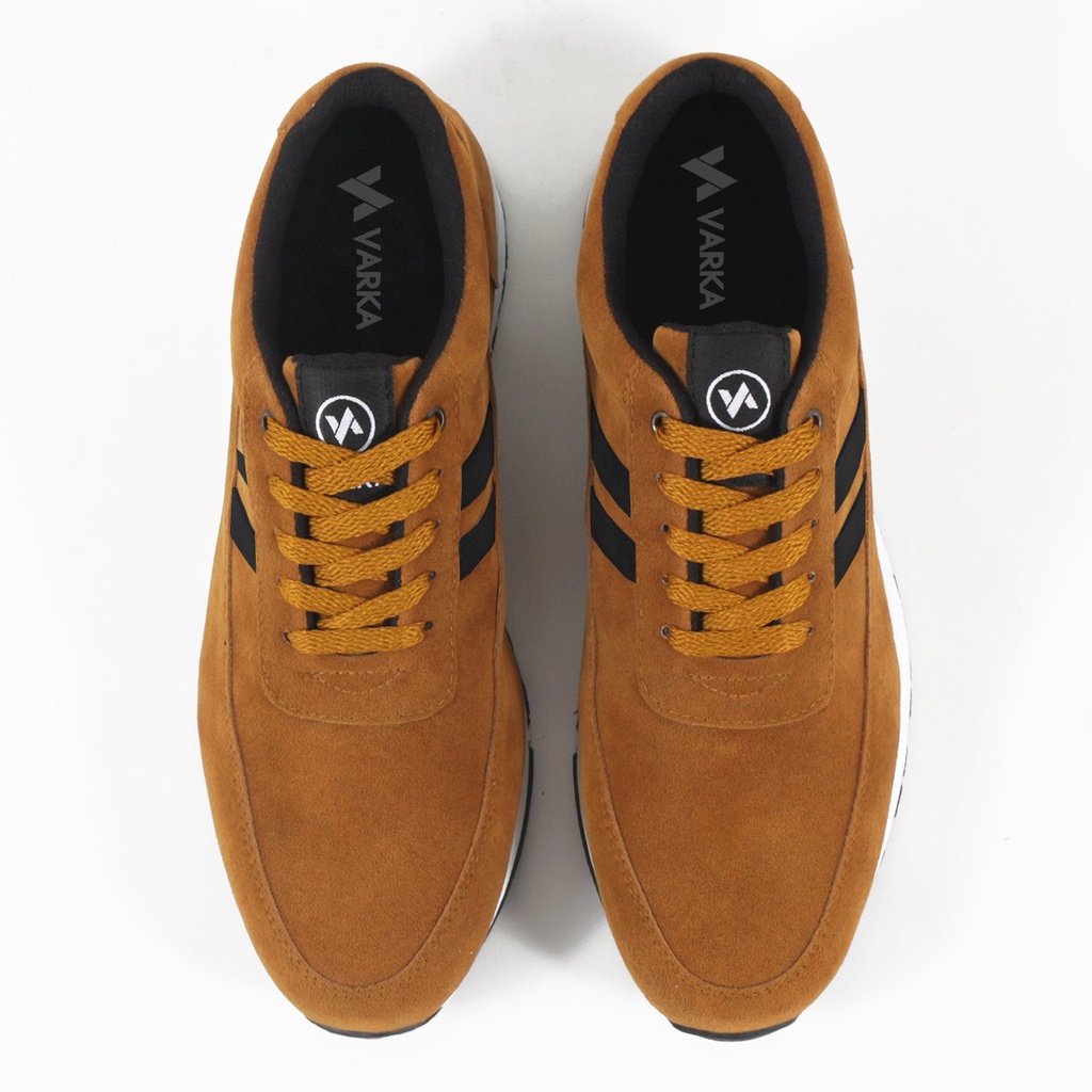 Sepatu Kets Pria V 63414 Brand Varka Sepatu Sneakers Olahraga Running Trendi Berkualitas Warna Tan