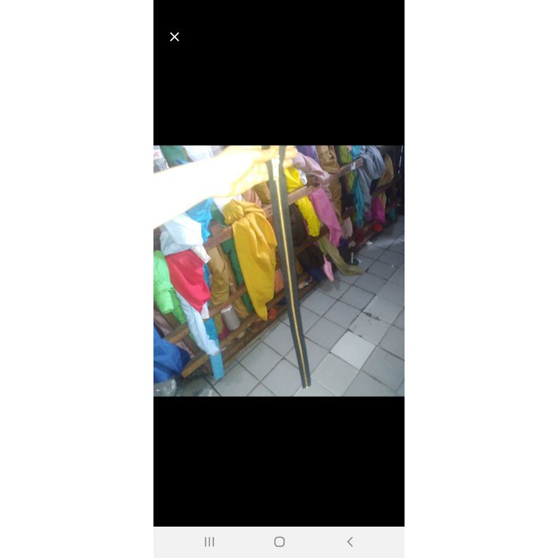 sleting jaket ykk gigi kuning besi warna hitam 1 pc