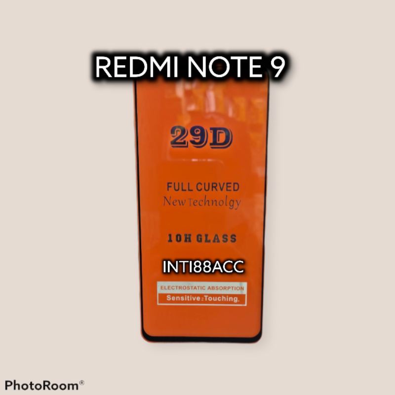 REDMI NOTE 9 / TEMPERED GLASS FULL LEM FULL LAYAR + PEKING CHEIL  /  REDMI NOTE 9