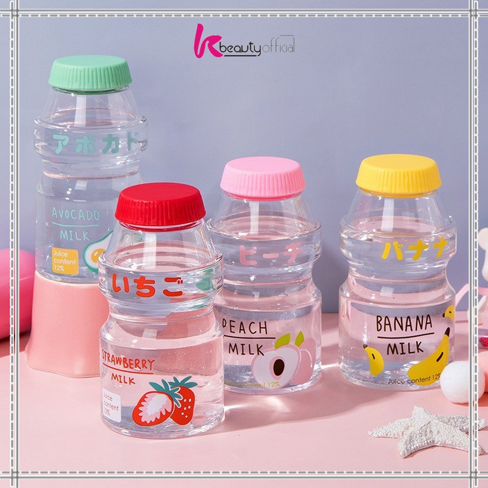 KB-C306 Botol Air Minum Anak Unik Botol Fruity Botol Minum 480ml / Botol Minum Fruity Fruit ALA KOREA-TRANSPARAN