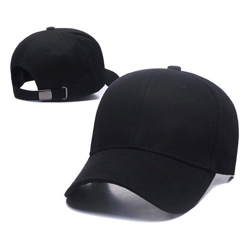 TOPI BASEBALL HITAM POLOS  PRIA TERBARU // BASEBALL CAKOP BESI