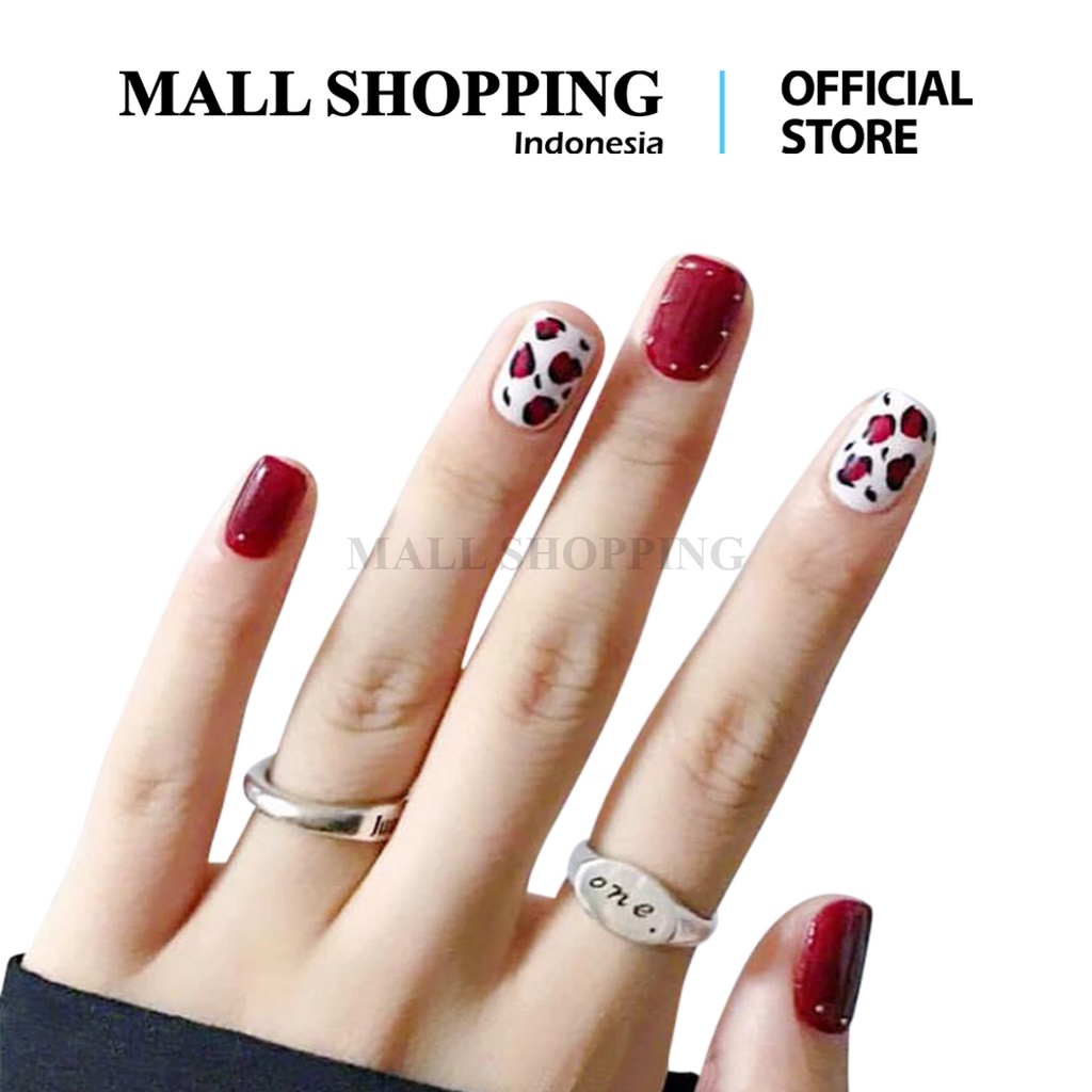 Nails 14Pcs/Set Stiker Kuku Desain Kartun Sticker Kuku Waterproof Tahan Lama MALL SHOPPING