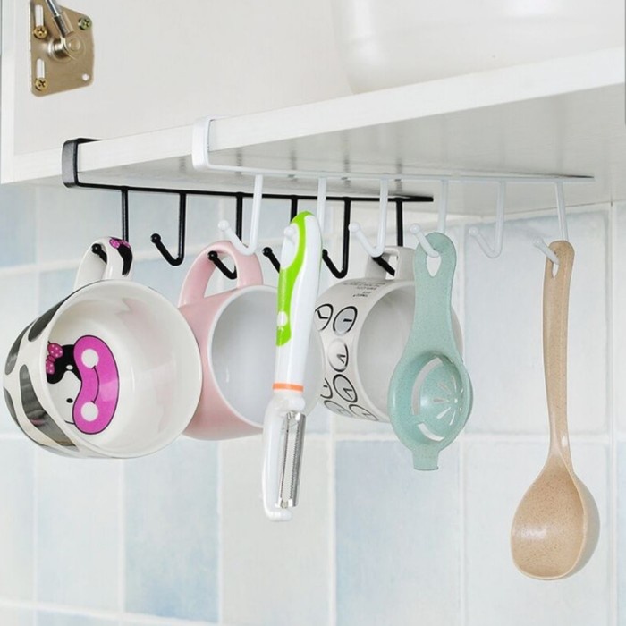 

Rak Gantung Serbaguna Cantolan Multifungsi di Rak Dapur Lemari Baju - Putih 1003A