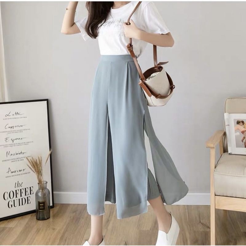 SERLA KULOT CELANA DOUBLE LAYER STICE PANTS CHIFFON CERUTY HARGA GROSIR