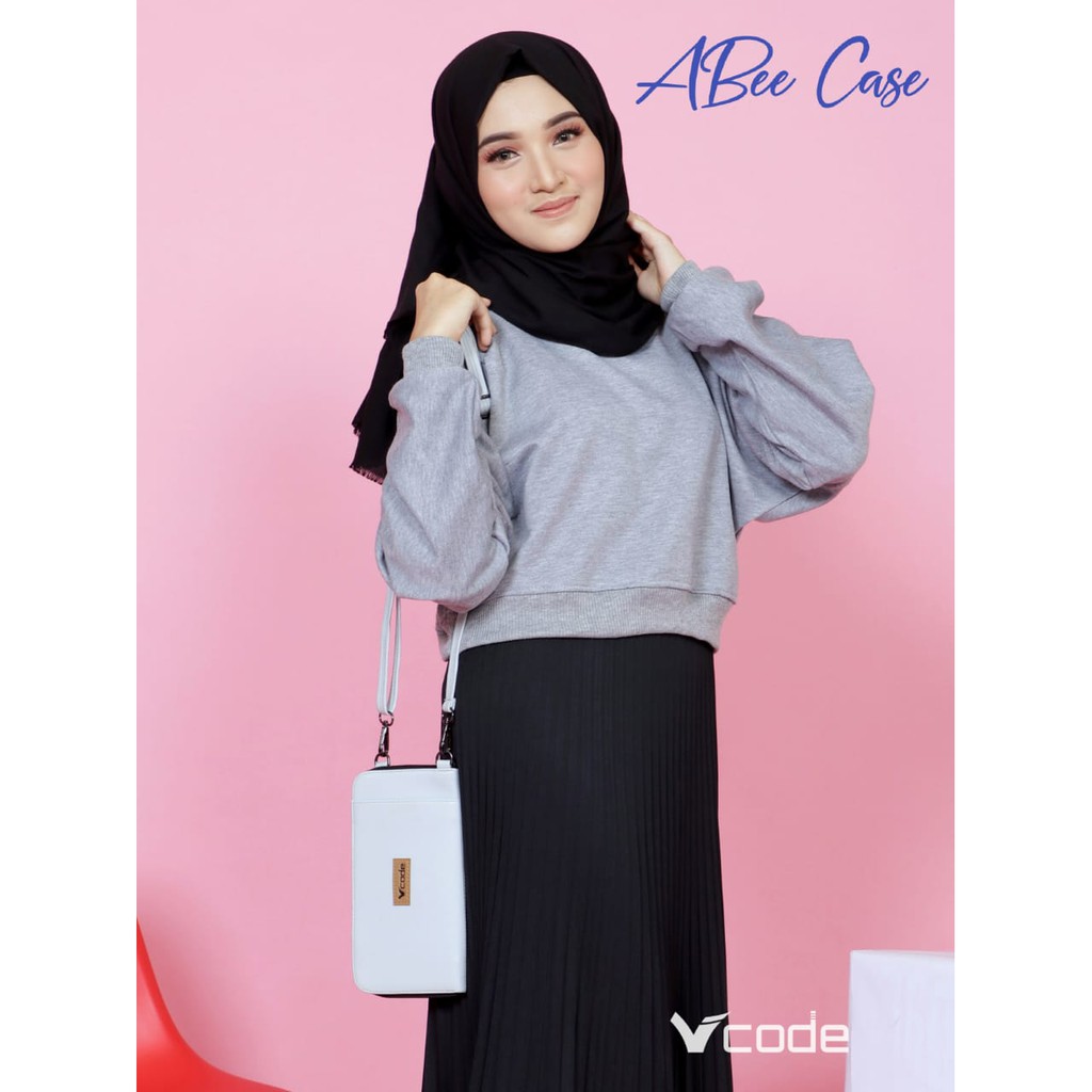 DOMPET HP SELEMPANG WANITA SILVER BERKUALITAS ORIGINAL BY ABEECASE VCODE SYNTESIS PREMIUM