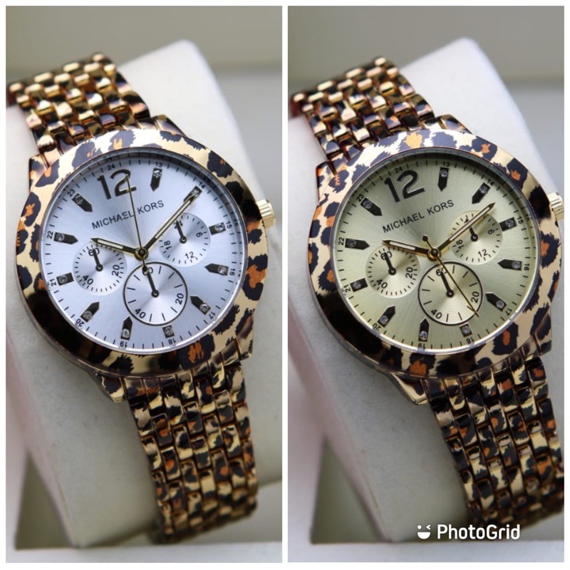 jam tangan wanita mk leopard  ready