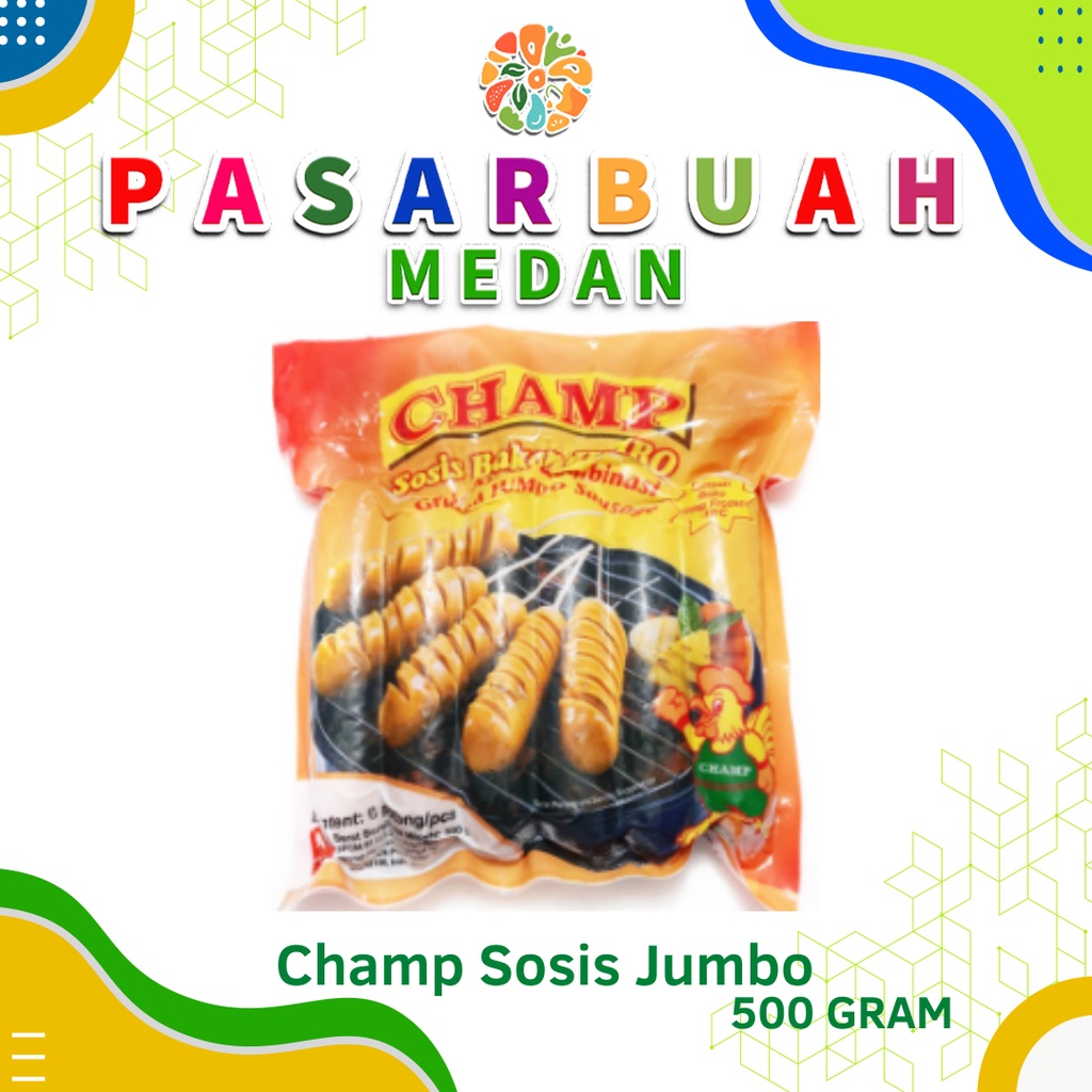 

Distributor Champ Sosis Jumbo 500 Gram Isi 6 Pcs - Pasar Buah Medan