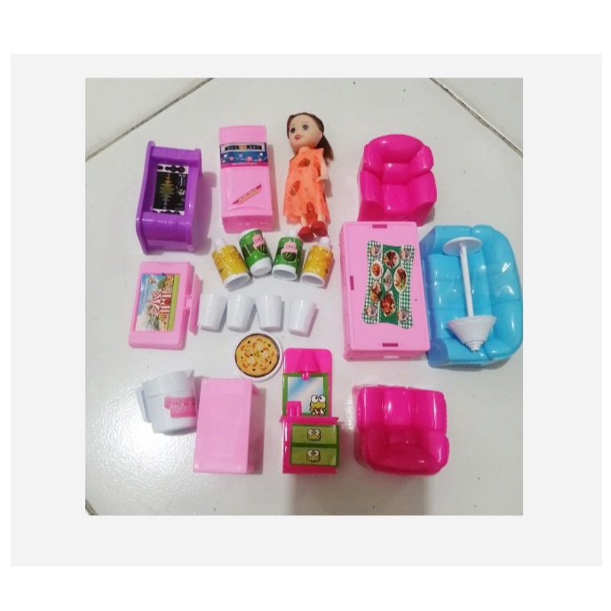 MAINAN BONEKA BARBIE PERLENGKAPAN RUMAH SET FI558