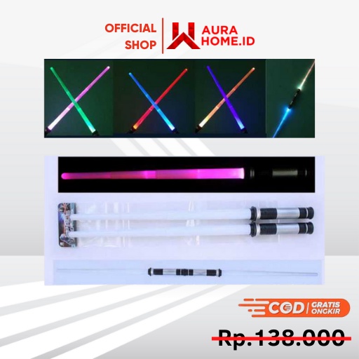 Pedang Mainan Double Bladed Lightsaber Star Wars / Pedang Pedangan Mainan Anak2 Anak Laki Laki Panja