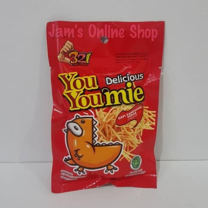 Snack Cemilan You You Mie Stick Food Rasa Sapi Panggang Pedas Shopee Indonesia