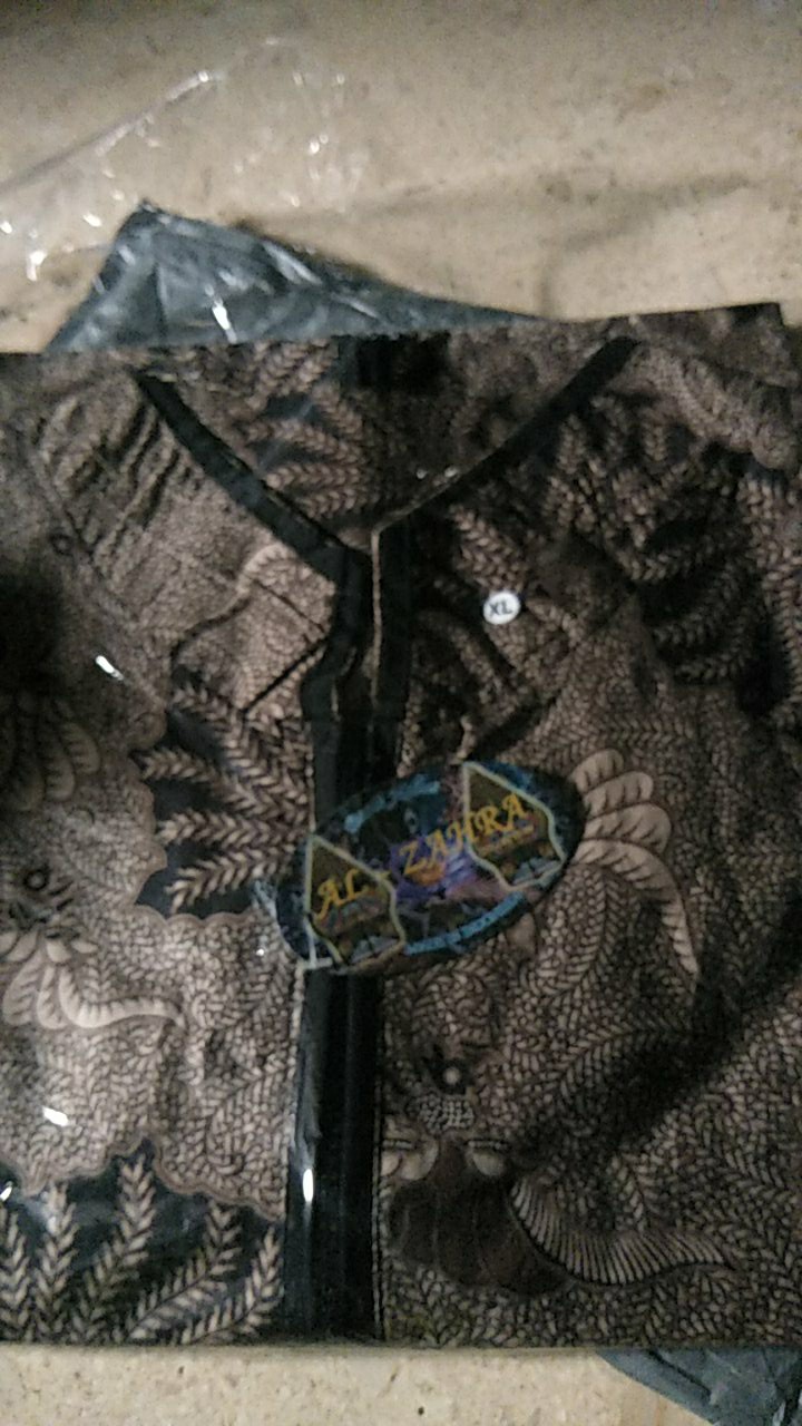 Atasan Baju Tunik Batik Office Coklat Traditional Butik