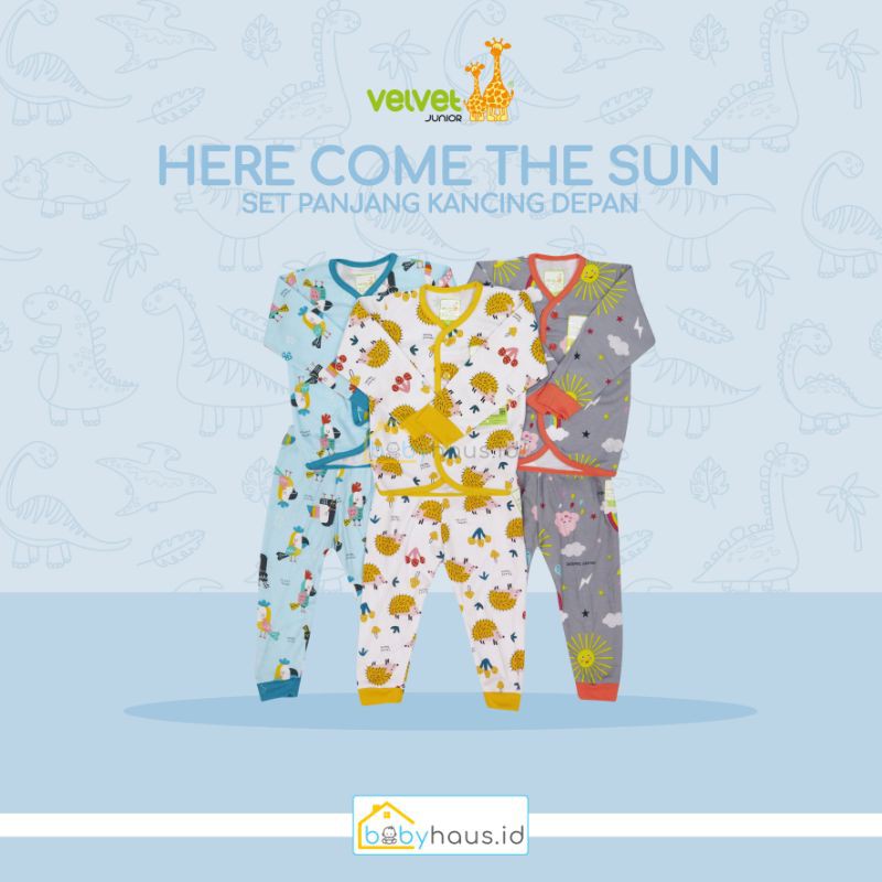 VELVET JUNIOR - HERE COMES THE SUN SET PANJANG KANCING DEPAN