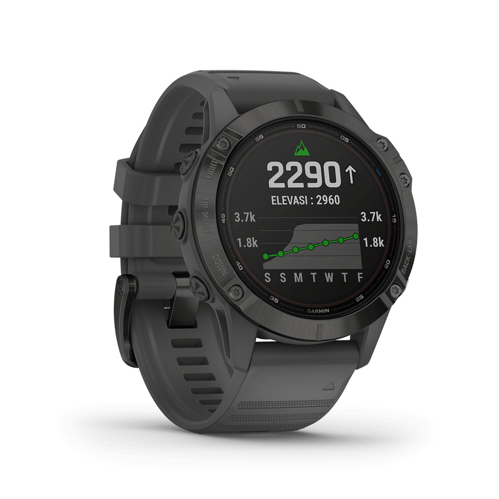 Garmin Fenix 6 Pro Solar Edition Black with Slate Grey Band Original Garansi Resmi TAM 2 Tahun