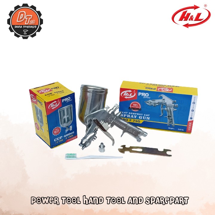 Spraygun F75 HL Spray gun F 75 Spet Spruyer Cat F75 tabung atas 400ML
