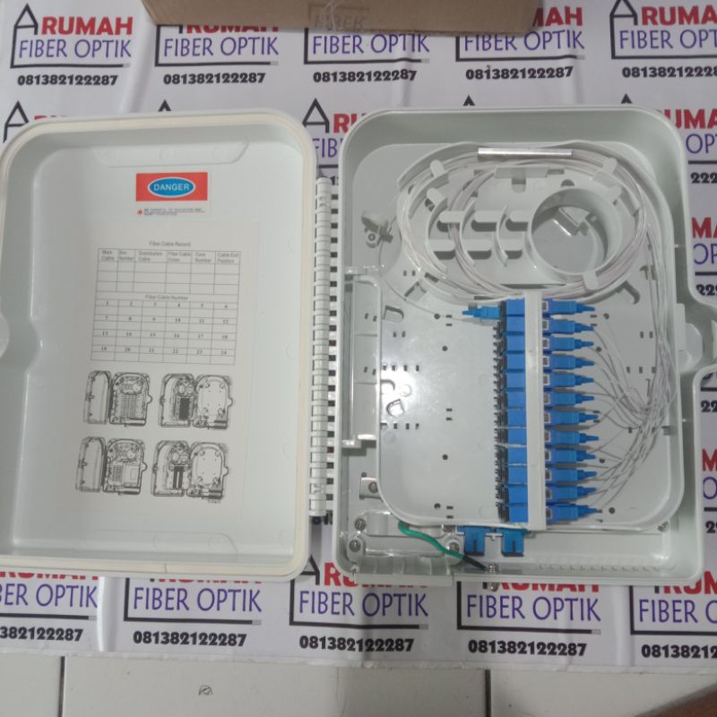 odp 24 core lengkap Splitter PLC 1:16 SC UPC/odp 24core