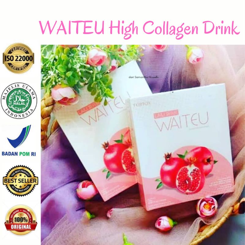WAITEU COLLAGEN DRINK - ORIGINAL100%, MINUMAN SUPLEMEN KOLAGEN, EXP 09 2023