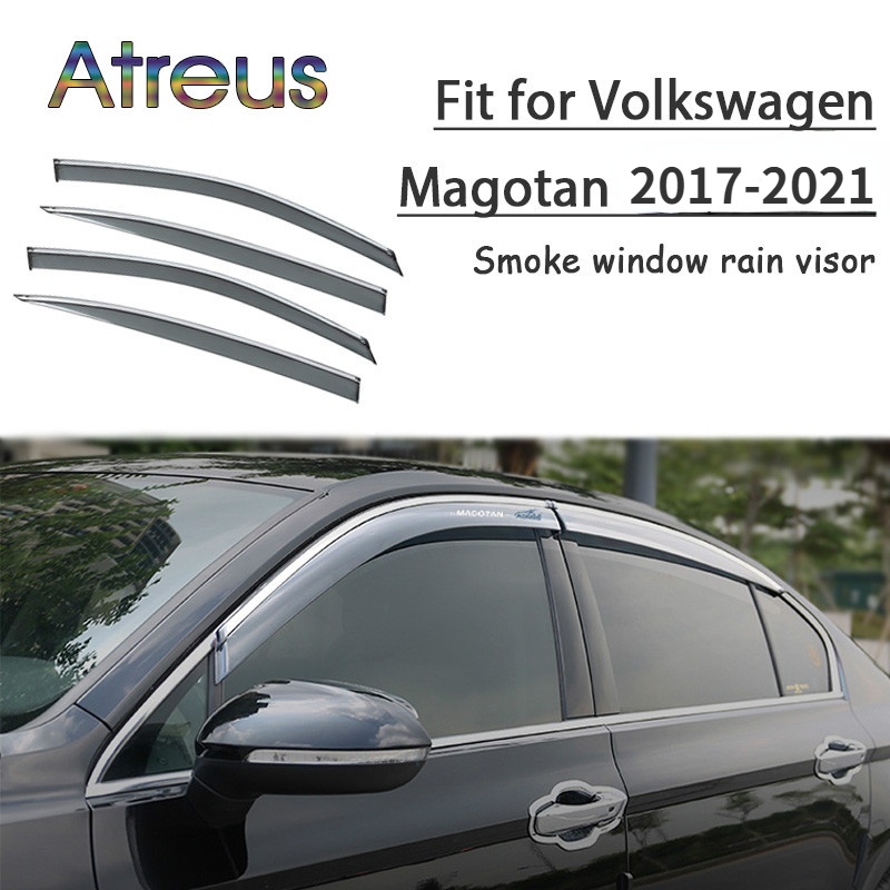 1 Set Visor Jendela Mobil Bahan ABS Untuk VW Volkswagen Magotan 2017-2021