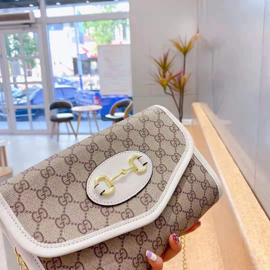 SZA9534 Tas Selempang Wanita Tas Rantai Fashion Import Vintage Monogram Cluth Sling Bag Ready Jakarta Bisa COD (NO BOX)