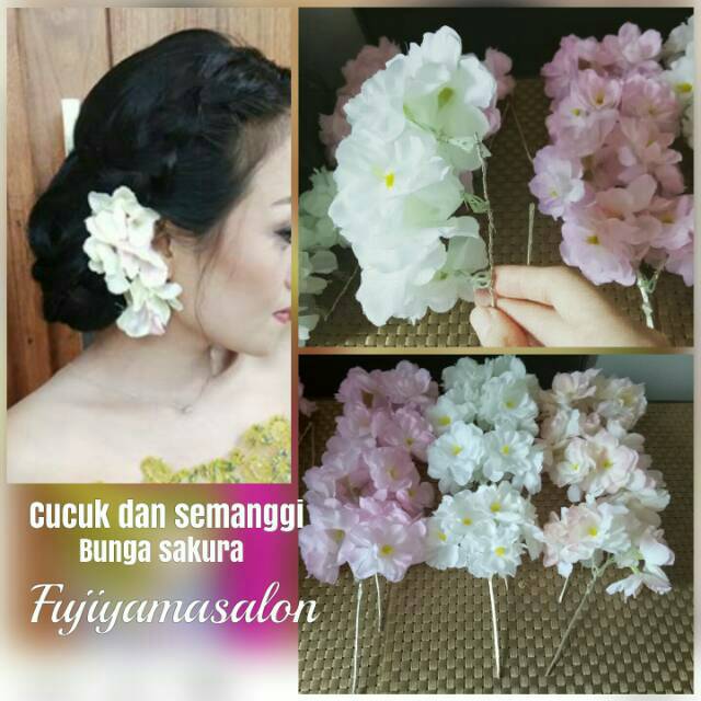 Bunga sakura cucuk rambut/ semanggi rambut