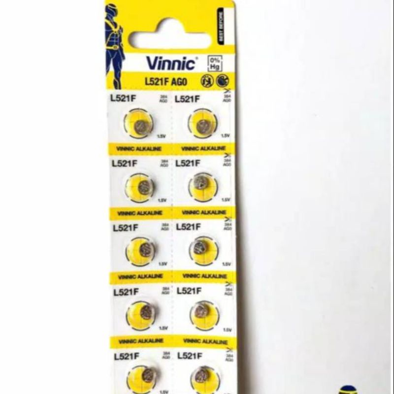 BATERAI VINNIC AG0 521 BATREI BATRE JAM TANGAN KANCING VINNIC L521F ORIGINAL