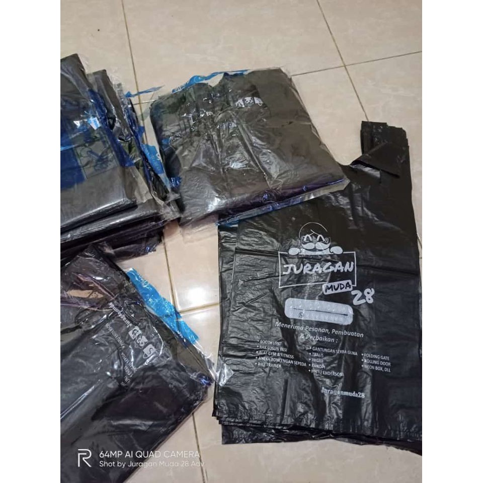 Custom Cetak Sablon Plastik Kresek HDPE / Plastik Olshop - 200 PCS