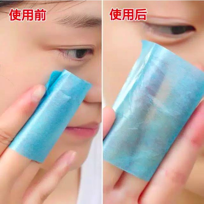 Kertas Linen Tissue Penyerap Minyak Wajah 50Pcs Menyerap Minyak Muka Wajah Berlebihan