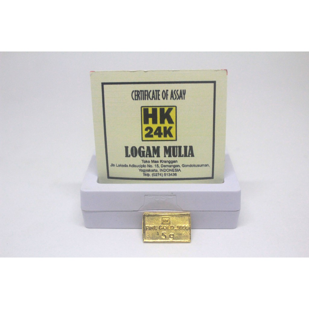 Emas Batangan HK, Gold Bar, Fine Gold, Logam Mulia LM HK 5 gram