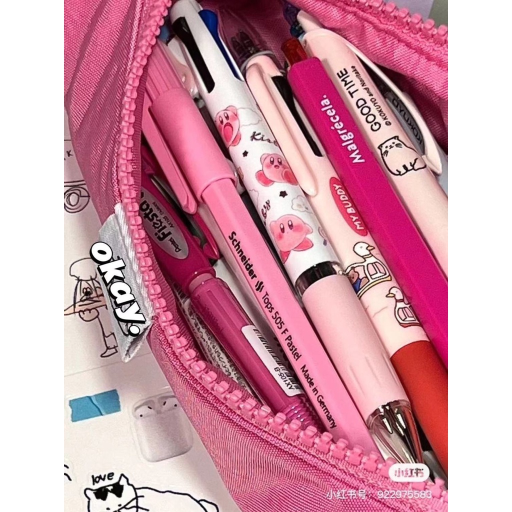 Sera Kotak pensil berkapasitas besar Jepang sederhana kecil segar multi-fungsional gadis mahasiswa kotak penyimpanan tas alat tulis gaya ledakan