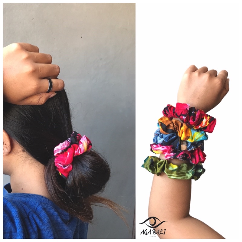 Ikat Rambut Bali Hawaiian Scrunchies A001.ag