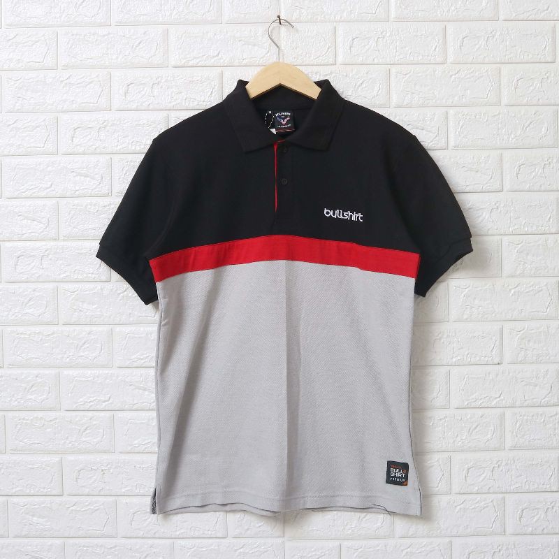 Atasan Pria Baju Kaos Polo Bahan Lacoste Original Lokal Brand Bullshirt