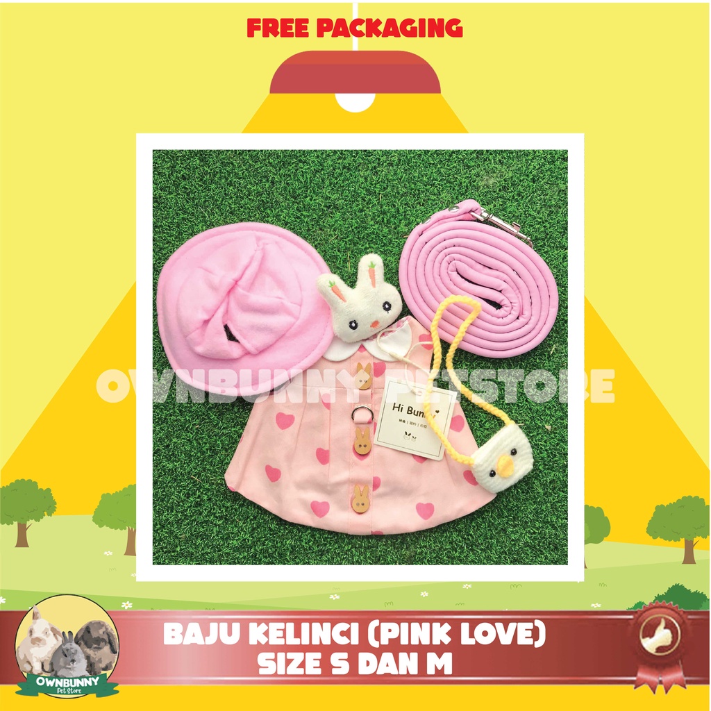 BAJU HEWAN KELINCI LUCU ACCESSORIES PAKAIAN KELINCI