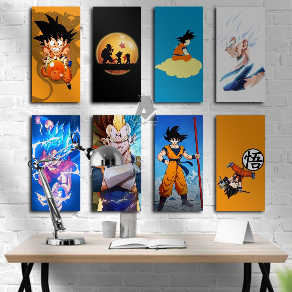 Hiasan dinding DRAGON BALL Hiasan Kamar Poster Kayu Pajangan Rumah/ dekorasi dinding / Walldecor