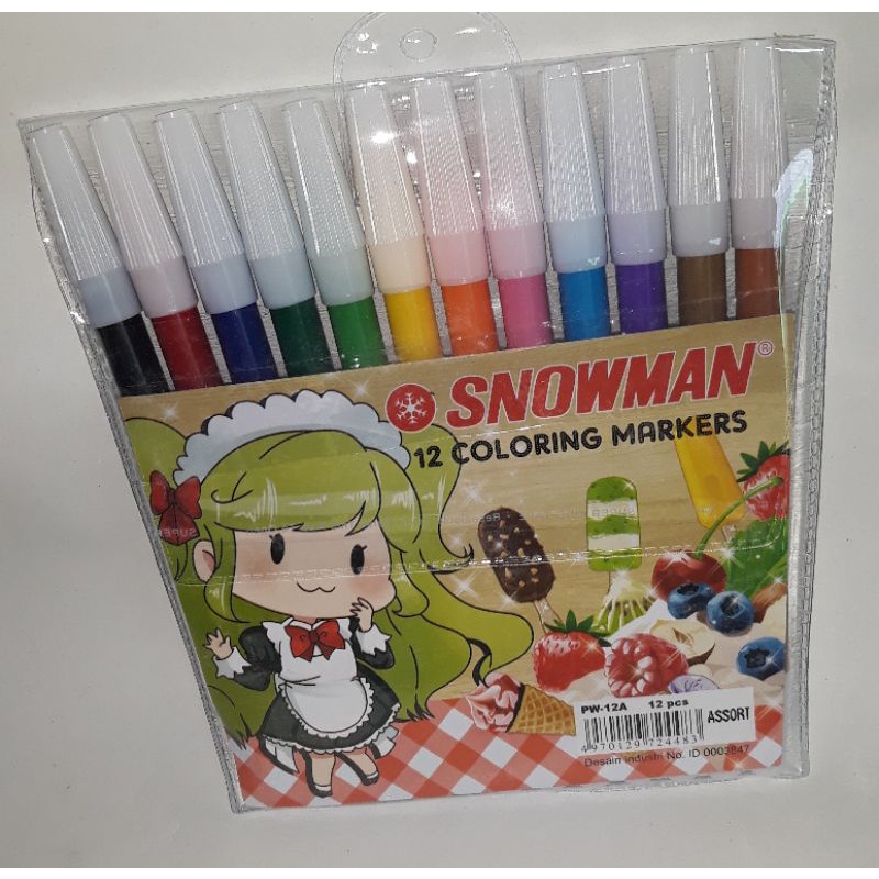 

SPIDOL SNOWMAN 12 WARNA