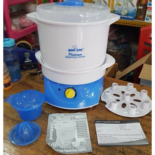 Pumpee Platinum Steaming Center - Sterilizer Food Warmer Makanan Bayi