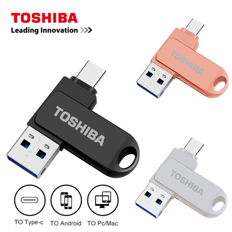 2in1 Flash Disk USB 3.0 Tipe c / ios 512GB Bahan Metal Anti Air Untuk Smartphone