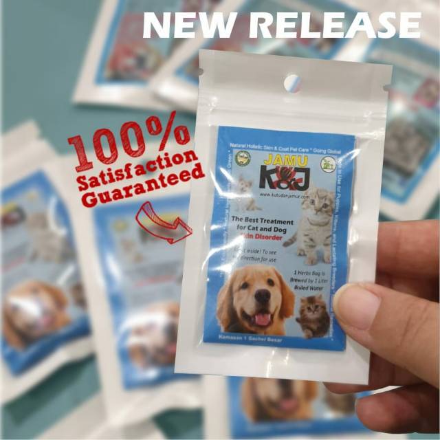 Ramuan Herbal ANTI JAMUR Jamu KNJ Celup untuk Anjing dan Kucing k.sachet satuan