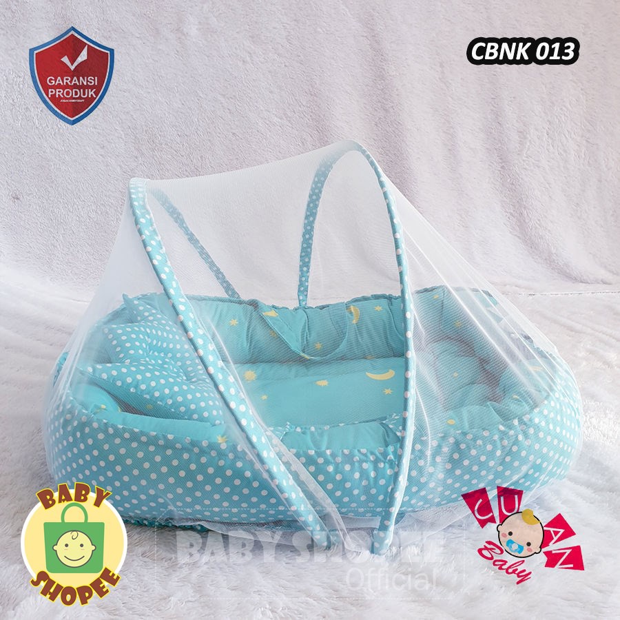 CBNK 013 Kasur Bayi Karakter Lipat BerKelambu Motif Starmoon Polka Tosca | Perlengkapan Bayi-4