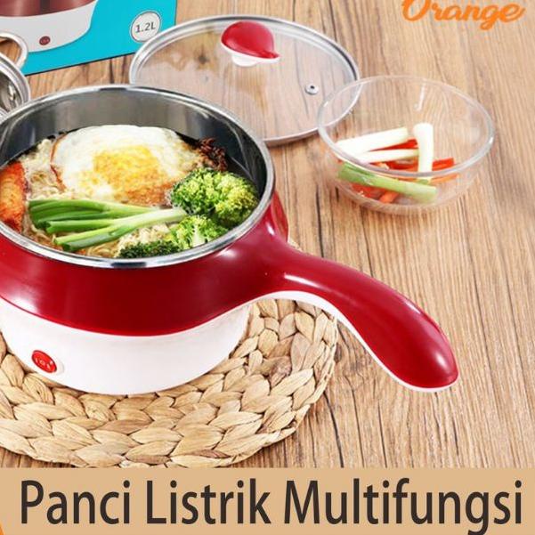 (TEFLON) PANCI LISTRIK SERBAGUNA + STEAMER KUKUS