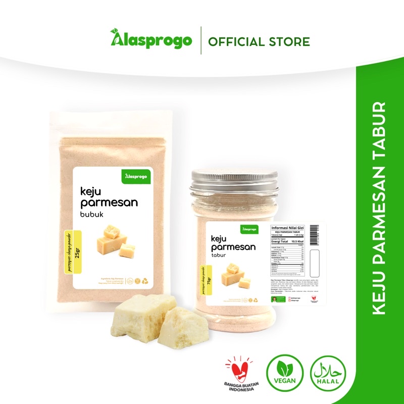 

Alasprogo Keju Parmesan Bumbu Tabur / Parmesan Cheese Powder