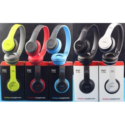 P47 Headphone Bluetooth Gaming Earphone Bluetooth Suara Jernih Dan BASS Kencang Headset Wireless