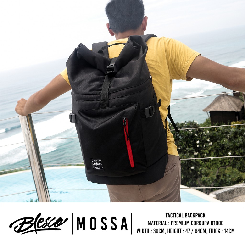 Tas Punggung Traveling Outdoor Laptop Hitam