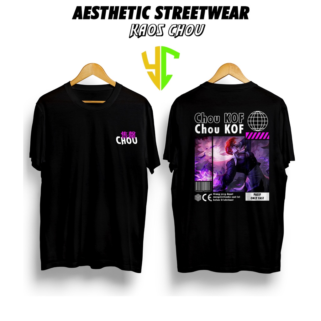 YC Kaos StreetWear Hero ML (CHOU KOF) Bisa Request Hero, Kaos Pendek Pria Kaos Premium Kaso Streetwe