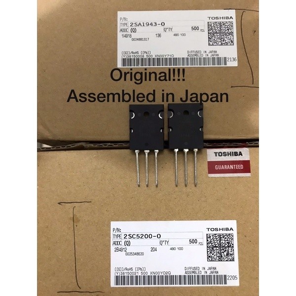 Transistor TOSHIBA SUPER Original JAPAN 2SA1943 2SC5200 1943 5200 KUALITAS SUPER