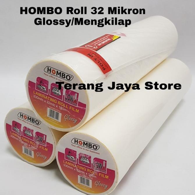 

[BISA COD] Hombo Plastik Laminating Roll Glossy A3 32mikron Laminating Roll Film