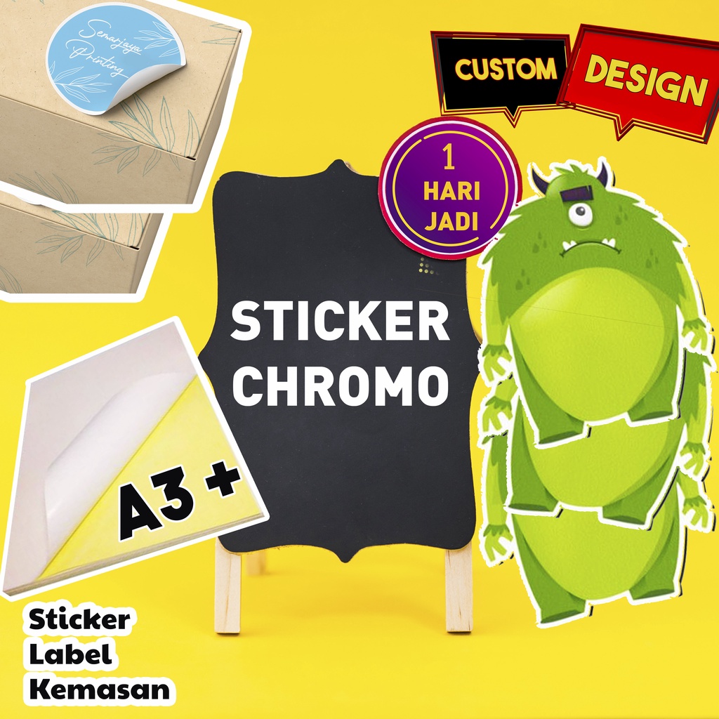 

Cetak Stiker Label Chromo A3+ (Print + Cutting)