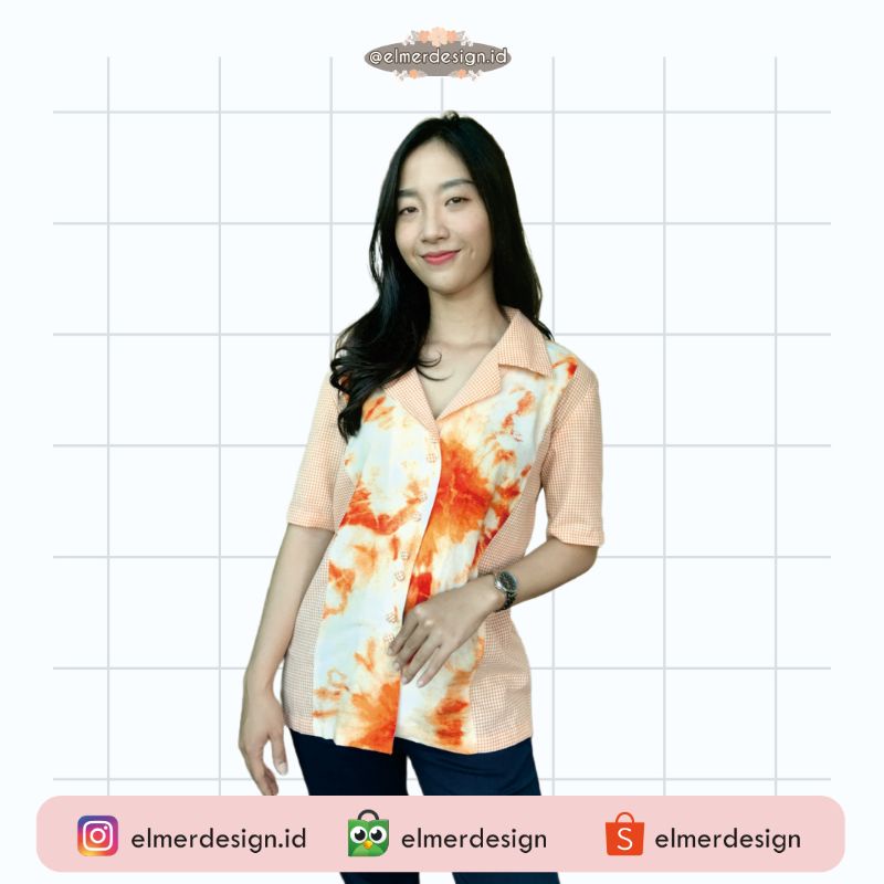 Blouse Kombinasi | Blouse Kotak Kotak
